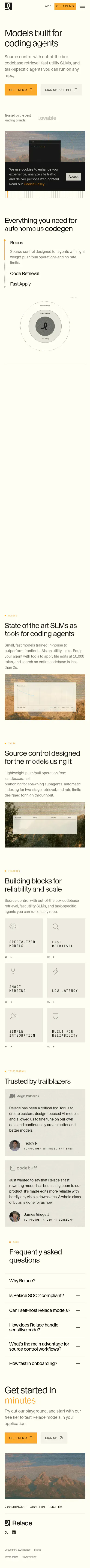Mobile capture of Relace